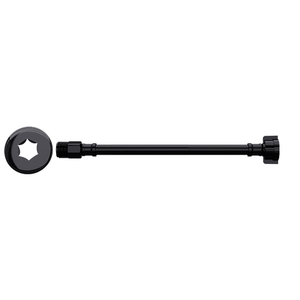 Engate flexível para água em pvc com trançado interno preto - blukit
