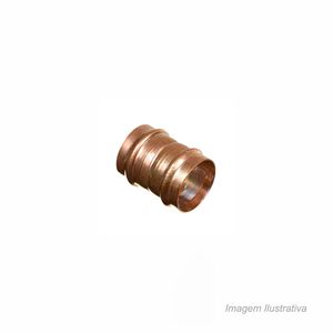 Luva de cobre correr latão 15mm - universo conexões