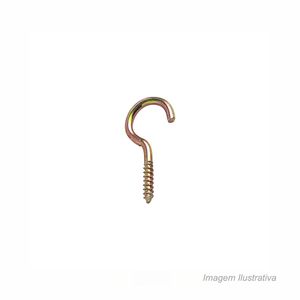 Gancho rosca para madeira 16x30mm  com 05 unidades - bemfixa