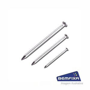 Prego comum zincado com cabeça 10x10mm com 30 unidades - bemfixa