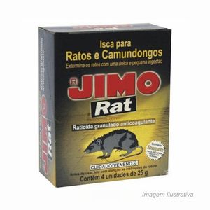 Raticida granulado saco com 25gr com 4 unidades - jimo