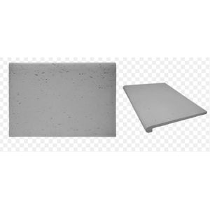 Travertino borda reta cinza 50x35x1,5 - gauss