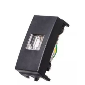 Módulo tomada telefone rj11 4fios clean ebony margirius