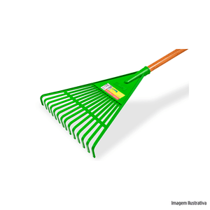 Vassourao gari verde plastico 14 dentes com cabo trap/ref.2930094