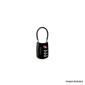 Cadeado sm personal 3 segredos preto pado /ref.52018284