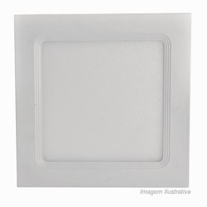 Painel led slim quadrado embutir 24w 6500k branco - llum