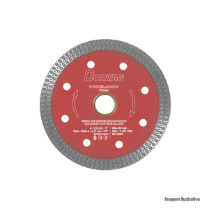 Disco diamantado turbo porcelanato best quality 230mmx22,2cm cortag/ref.62142