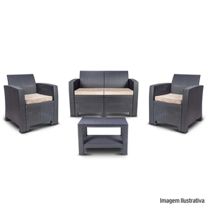 Conjunto rattan chumbo aquaplas /ref:26.010.113.