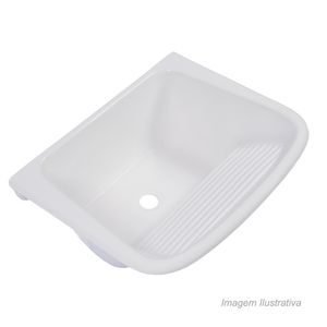 Tanque de mármore sintético branco simples tp01 - decoralita