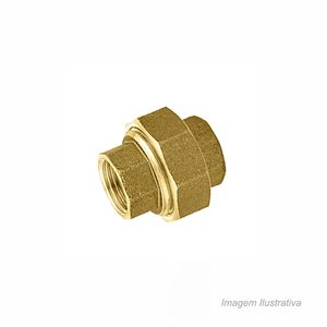 União de cobre latão com rosca vela 1/2" - universo conexões