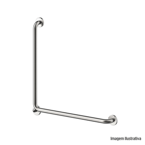 Barra de apoio em l 70cm inox escovado docol /ref:90009638016.