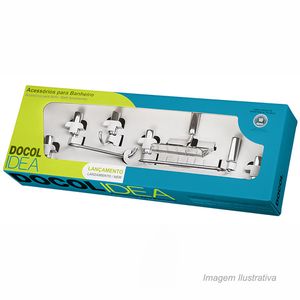 Kit de acessórios para banheiro idea cromado - docol