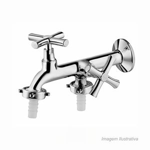 Torneira para máquina de lavatório parede cromado - docol