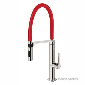 Monocomando para cozinha cromado/red - docol