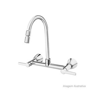 Misturador de cozinha para parede gali - docol