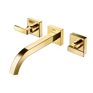 Misturador para lavatório stillo de parede ouro polido - docol
