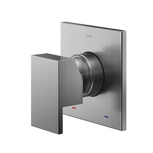 Acabamento monocomando para chuveiro new edge/minima grafite escovado - docol