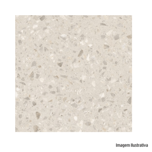 porcelanato retificado dorcia terrazzo externo 100x100cm beige biancogres /ref.CQ0875T1