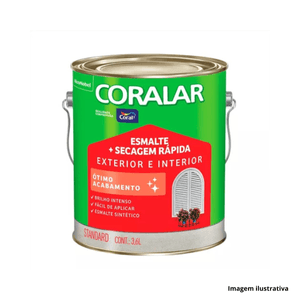 Tinta esmalte brilhante coralar 3,6lt amarelo coral /ref.5202831