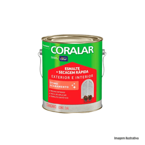 Tinta esmalte brilhante coralar 3,6lt cinza escuro coral/ref.5202815