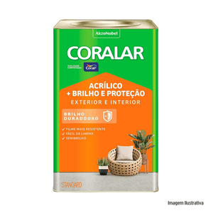 Tinta acrílica semibrilho brilho e proteção 18lt branco coral/ref.11102500105