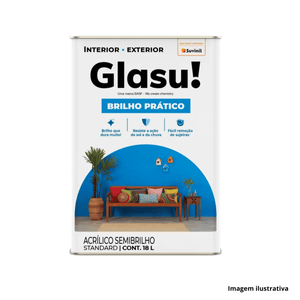 Tinta acrílico brilho lavável 18 lt lamina afiada glasu /ref.50748749