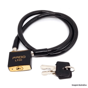 Cadeado para bicicleta 30mm sm e-3 preto pado /ref:51017278.