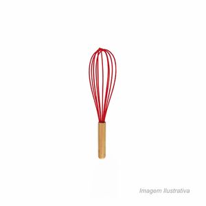Fouet de silicone e banboo - mor