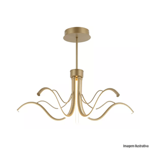 Led pendente liz 52w 3000k 6500k dourado avant /ref:589018070.