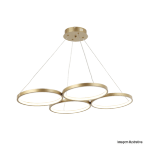 Led pendente mariana 4x30 60w 3000k 6500k dourado avant /ref:589278078.