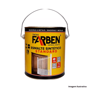 Tinta esmalte sintético metélico 3,6lts ouro antigo farben /ref.331.810-3.6