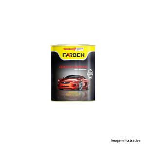 Tinta esmalte sintético automotiva 900ml preto fosco farben /ref.531.8780-0.9