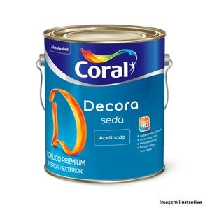 Tinta acrílica acetinado decora seda 3,6lt branco coral /ref.5229659