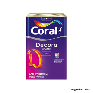 Tinta acrílica fosca decora matte 18lt branco coral /ref.5239241