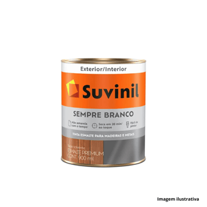 Tinta esmalte brilhante sempre branco 0,9 lt branco suvinil /ref.50579199