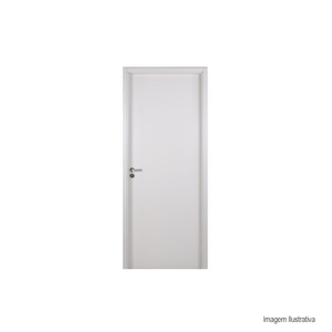 Kit porta melamínica lisa 215x74cm branca direita mgm / ref. 21022