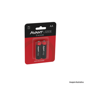 Pilha alcalina aa  blister c/2 unidades avant /ref.408000017