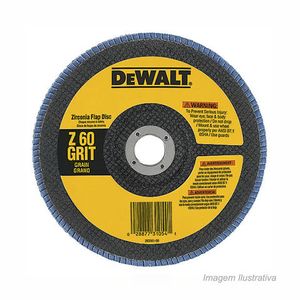 Disco abrasivo flap de 4.1/2" x 7/8" gr60 - dewalt