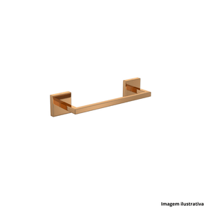 Porta toalha barra clean 20cm red gold /ref.2040.gl.020.cln.rd