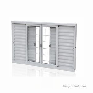 Janela ideal veneziana 100x150x12 branco g/e - crv