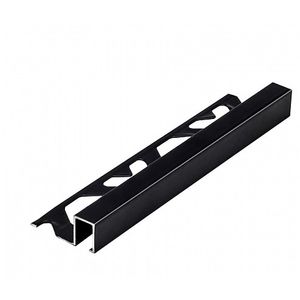 Perfil de alumínio firenze black matte 10x12mm com 3mts preto - viscardi