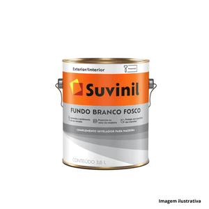 Fundo fosco nivelador para madeira 3,6 lt branco suvinil/ref.53408297