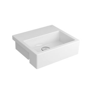 Cuba semiencaixe retangular quadrada polido l.733 36,5x33cm branco deca /ref. l.733.17