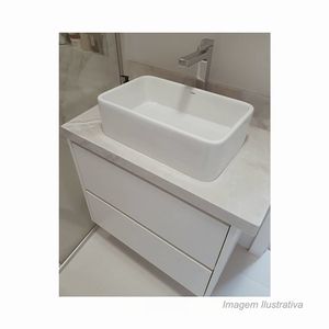 Cuba retangular de apoio loft qr3 sem mesa branco - incepa