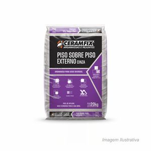 Argamassa piso sobre piso externo 20kgs cinza ceramfix /ref:603464.