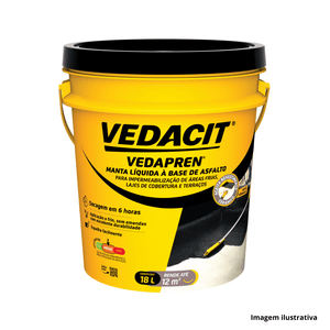 Manta líquida vedapren 18kg preta vedacit /ref.112530