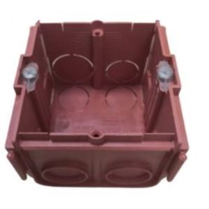 Caixa de embutir 2x2  batibox vermelho pial legrand /ref:80151.