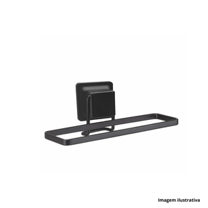 Porta toalha de rosto sucção quadrado black arthi /ref.2653