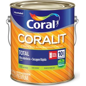 Tinta esmalte acetinado coralit zero 3,6lt branco - coral