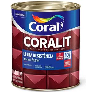 Tinta esmalte coralit alto brilho 900ml branco coral /ref.5202673